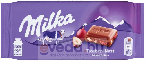 Milka Táblás Csokoládé 100Gr Mazsolás-Mogyorós