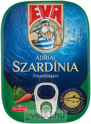 Eva Szardínia 100Gr Zöldséges-Paradicsomos Mártásban
