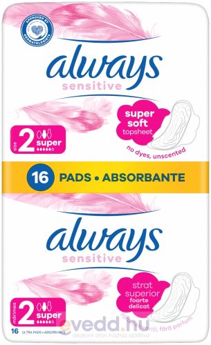 Always Sensitive Super Soft Duopack 16Db Egészségügyi Betét