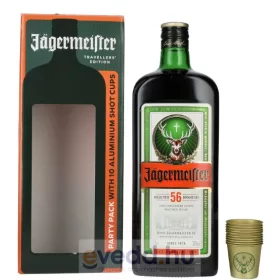 Jagermeister Partybox 1,75L 10Db Aluminium Pohárral 35%