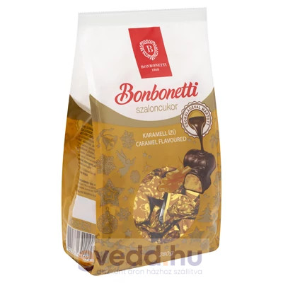 Bonbonetti Szaloncukor 280Gr Karamellás Töltelékkel Étcsokiba Mártva