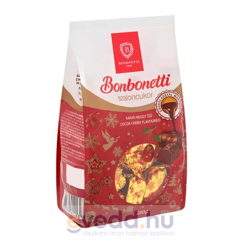 Bonbonetti Zselés Szaloncukor 280Gr Meggy Ízű Étcsokiba Mártva