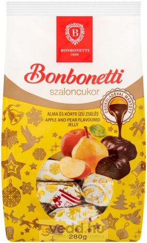 Bonbonetti Szaloncukor 280Gr Alma-Körte Zselé Étcsokiba Mártva