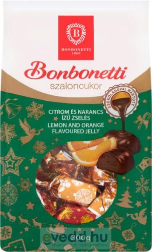 Bonbonetti Zselés Szaloncukor 280Gr Citrom-Narancs Étcsokiba Mártva