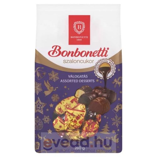 Bonbonetti Szaloncukor Válogatás 280Gr Ét és Tejcsokiba Mártva