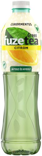 Fuzetea Green Zero 1,5L Citrom Ízű Cukor és Szénsavmentes Üdítőital (DRS)