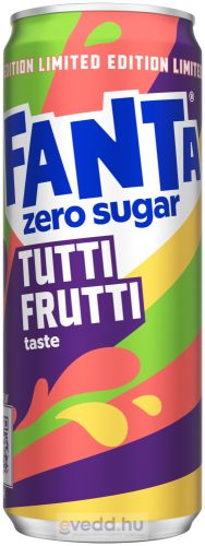 Fanta Zero 0,33L Tutti Frutti Ízű Szénsavas Üdítőital (DRS)*