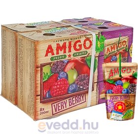   Amigo Szívószálas, Szénsavmentes Üdítőital 200Ml Erdei Gyümölcsös