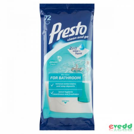 Presto Clean 72Db Fürdőszobai Törlőkendő