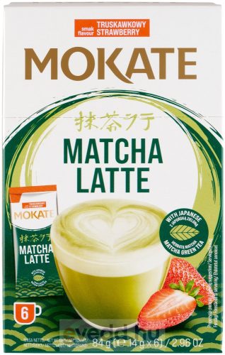 Mokate Matcha Latte 6*14Gr Eper Ízű Japán Instant Tea