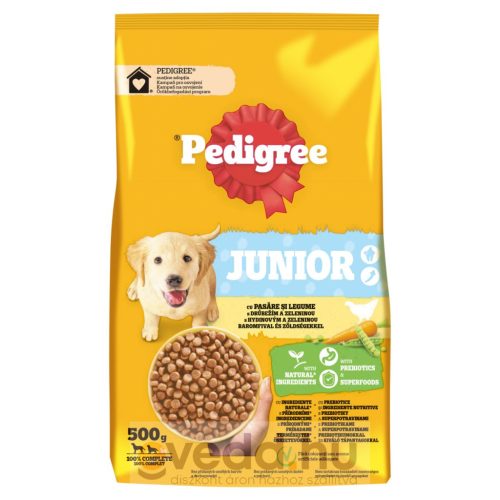 Pedigree Száraz Kutyaeledel 500Gr Junior Medium Csirke