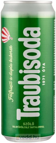 Traubisoda 0,33L Szőlő Ízű Szénsavas Üdítőital (DRS)*
