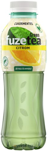 Fuzetea Green Zero 0,5L Citrom Ízű Cukor és Szénsavmentes Üdítőital (DRS)