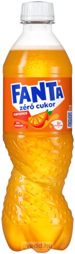 Fanta 0,5L Zero Narancs Ízű Szénsavas Üdítőital (DRS)*