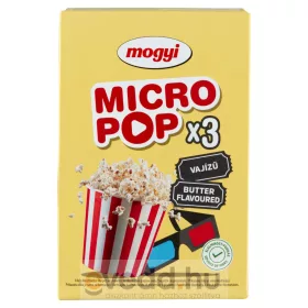 Mogyi Micro Popcorn 3*100Gr Vajas