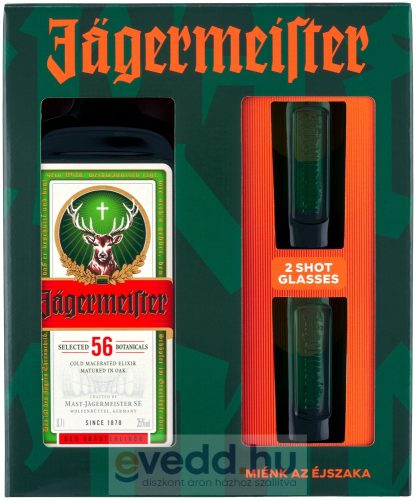 Jagermeister 0,7L Gyógynövénylikőr 35%  2 Pohárral (DRS)*