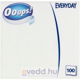 Ooops! Everyday 100Db Fehér Szalvéta 1 Rétegű