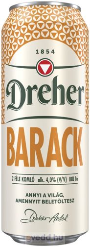 Dreher Barack 4% 0,5L Dobozos Sör (DRS)*