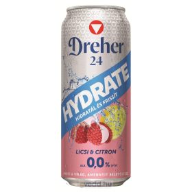   Dreher 24 Hydrate 0,5L Licsi-Citrom Ízű 0% Alkoholmentes Sör (DRS)*