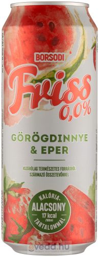 Borsodi Friss 0,0% Görögdinnye-Eper 0,5L Alkoholmentes Dobozos Sör (DRS)*