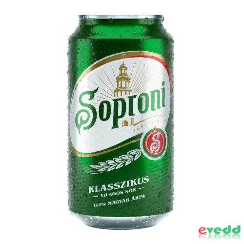Soproni sör 0,33L Doboz