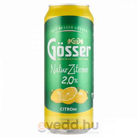 Gösser Natur Zitrone 0,5L Citrom 2%