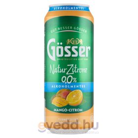   Gösser Natur Zitrone 0,0% 0,5L Mangó Ízű Alkoholmentes Dobozos Sör (DRS)*
