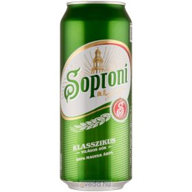 Soproni 0,5L Dobozos Sör (DRS)*