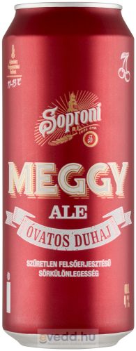 Soproni Óvatos Duhaj 0,5L Meggy Ízű Dobozos Sör (DRS)*