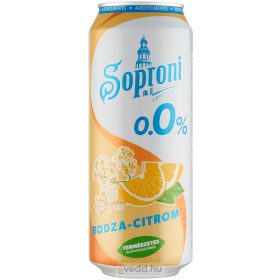   Soproni 0,5L Bodza-Citrom Ízű Alkoholmentes Dobozos Sör (DRS)*