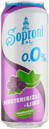 Soproni 0,5L Feketeribizli-Lime Ízű Alkoholmentes Sör (DRS)*