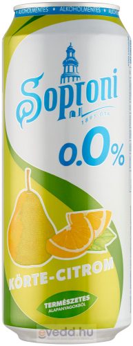 Soproni Zéro 0,5L Körte-Citrom Ízű Dobozos Sör (DRS)*