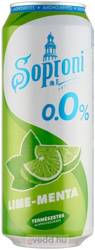 Soproni 0,5L Lime-Menta Ízű Alkoholmentes Sör (DRS)*