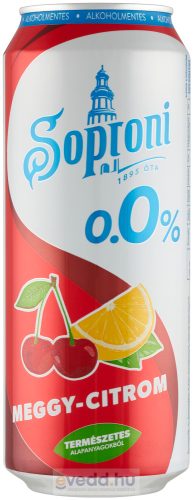 Soproni 0,5L Meggy-Citrom Ízű Alkoholmentes Sör (DRS)*