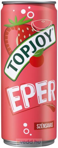 Topjoy 0,33L Eper Ízű Szénsavas Üdítőital (DRS)*