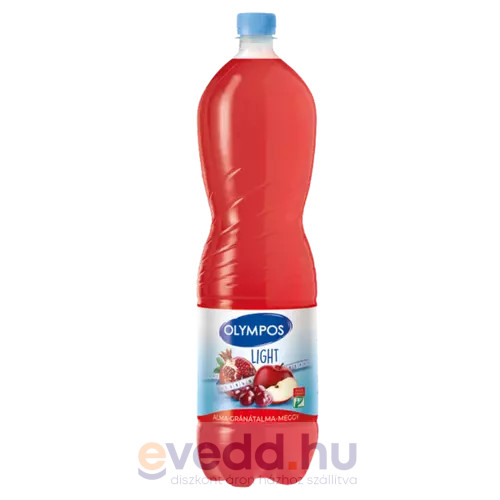 Olympos Light 1,5L Alma-Meggy-Gránátalma Ízű Szénsavmentes Üdítőital (DRS)*