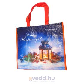 Karcsonyi Lámpás Szőtt Táska 43x19x38Cm