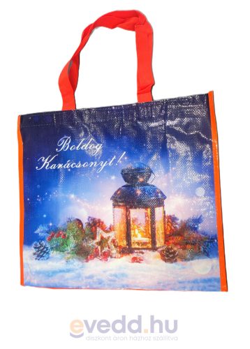 Karcsonyi Lámpás Szőtt Táska 43x19x38Cm