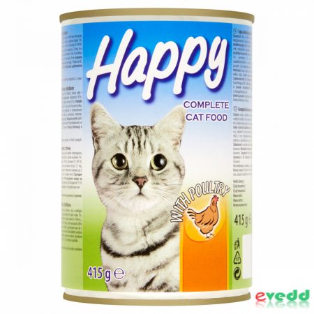 Happy Macskaeledel 415Gr Csirkés