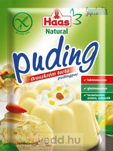 Haas Natural Oroszkrém Torta 40Gr Gluténmentes Pudingpor