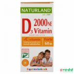 Naturland 60Db D+C Vitaminos Gyerek Rágótabletta