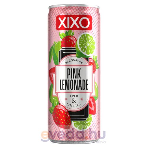 Xixo Pink Lemonade 0,25L Eper & Lime Ízű Szénsavas Üdítőital (DRS)*