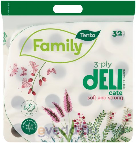 Tento Family Delicate Wc Papír 32 Tekercses 3 Rétegű