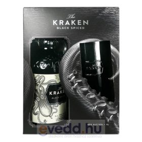 Kraken Black Spiced Rum 1L Díszdoboz+Pohár 40% (DRS)*