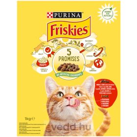 Friskies Száraz Macskaeledel 1Kg Marha-Csirke Zöldséggel