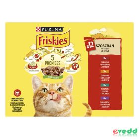   Friskies Alutasakos Macskaeledel 12x85g  Csirke + Marha + Bárány + Kacsa