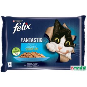 Felix Macskaeledel Fantastic 4*85Gr Lazac&Lepényhal