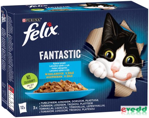 Félix Macskaeledel Fantastic 12x85Gr Halas Válogatás