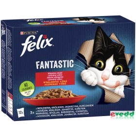 Félix Macskaeledel Fantastic 12x85Gr Házias Válogatás