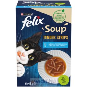 Felix Soup Macskaeledel 6*48Gr Halas Válogatás 